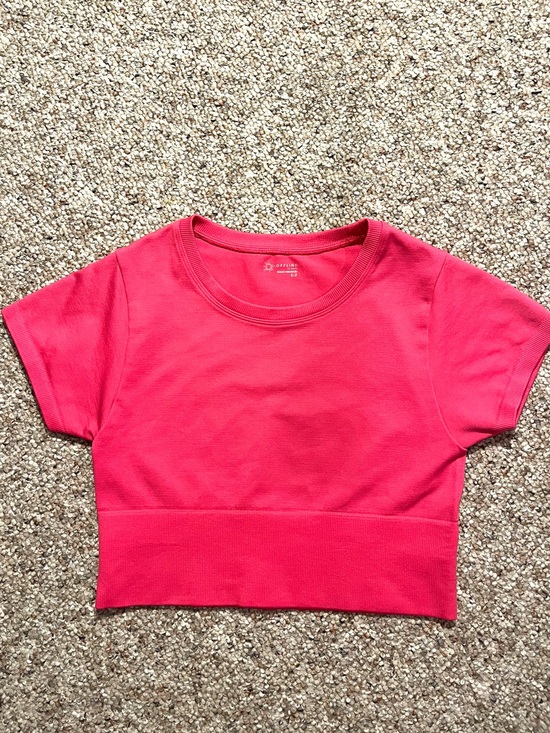 aerie Tops - Offline by Aerie  Hot Pink Active Crop Top Tee